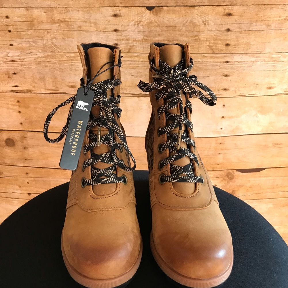 Sorel Lexie Leopard Print Wedge SZ 5.5 NEW - Picture 3 of 5